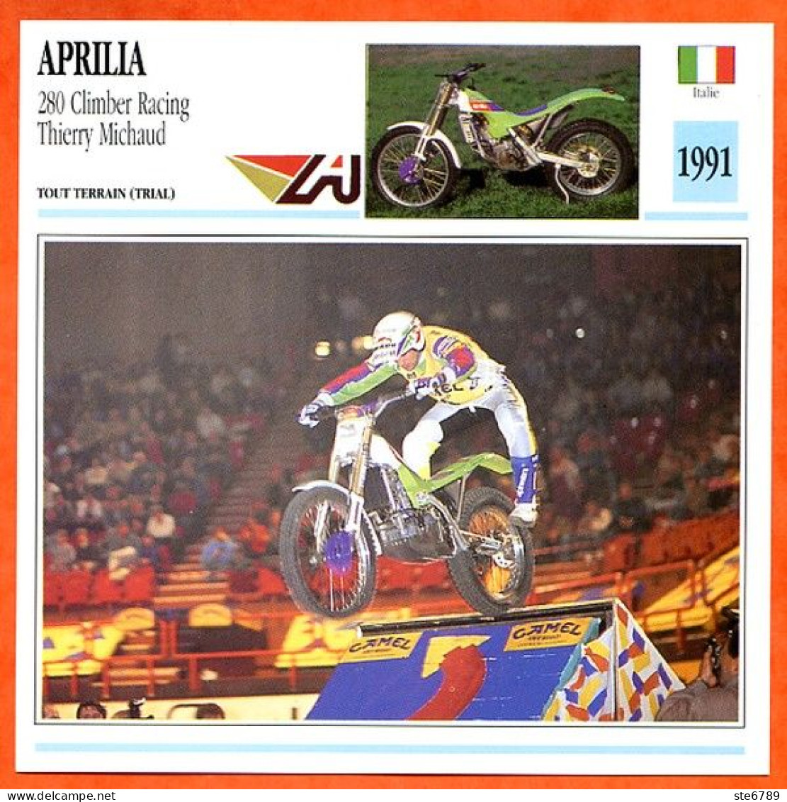 APRILIA 280 Climber Michaud 1991 Fiche Technique Moto - Sport