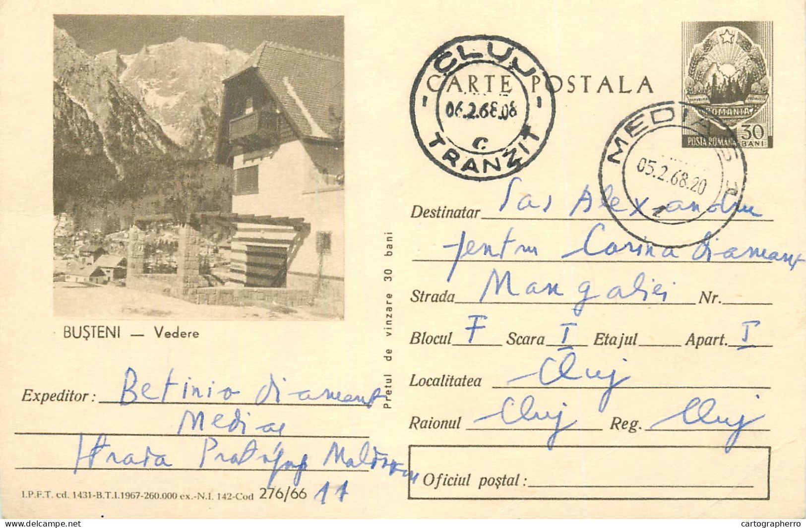 Postal Stationery Postcard Romania Busteni Mountain Resort - Rumania