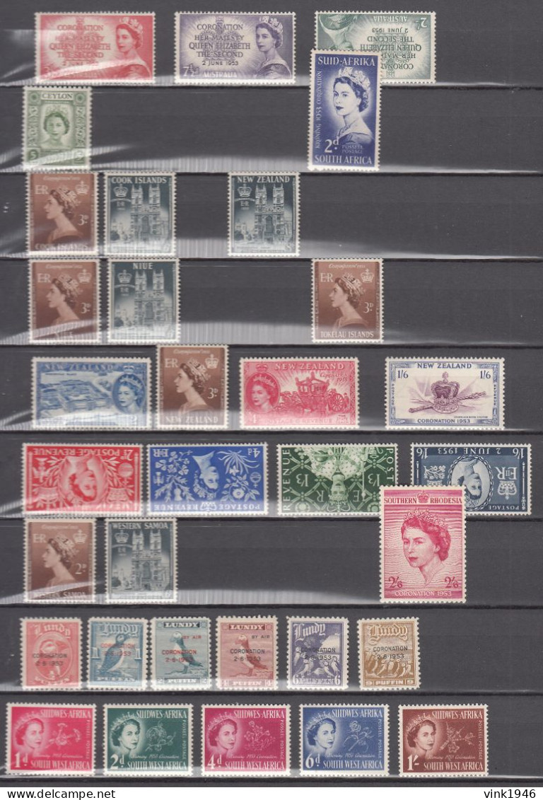 GB1953,95V Not Complete,Coronation Issue Omnibus, Most MNH,READ,(C979) - Familias Reales