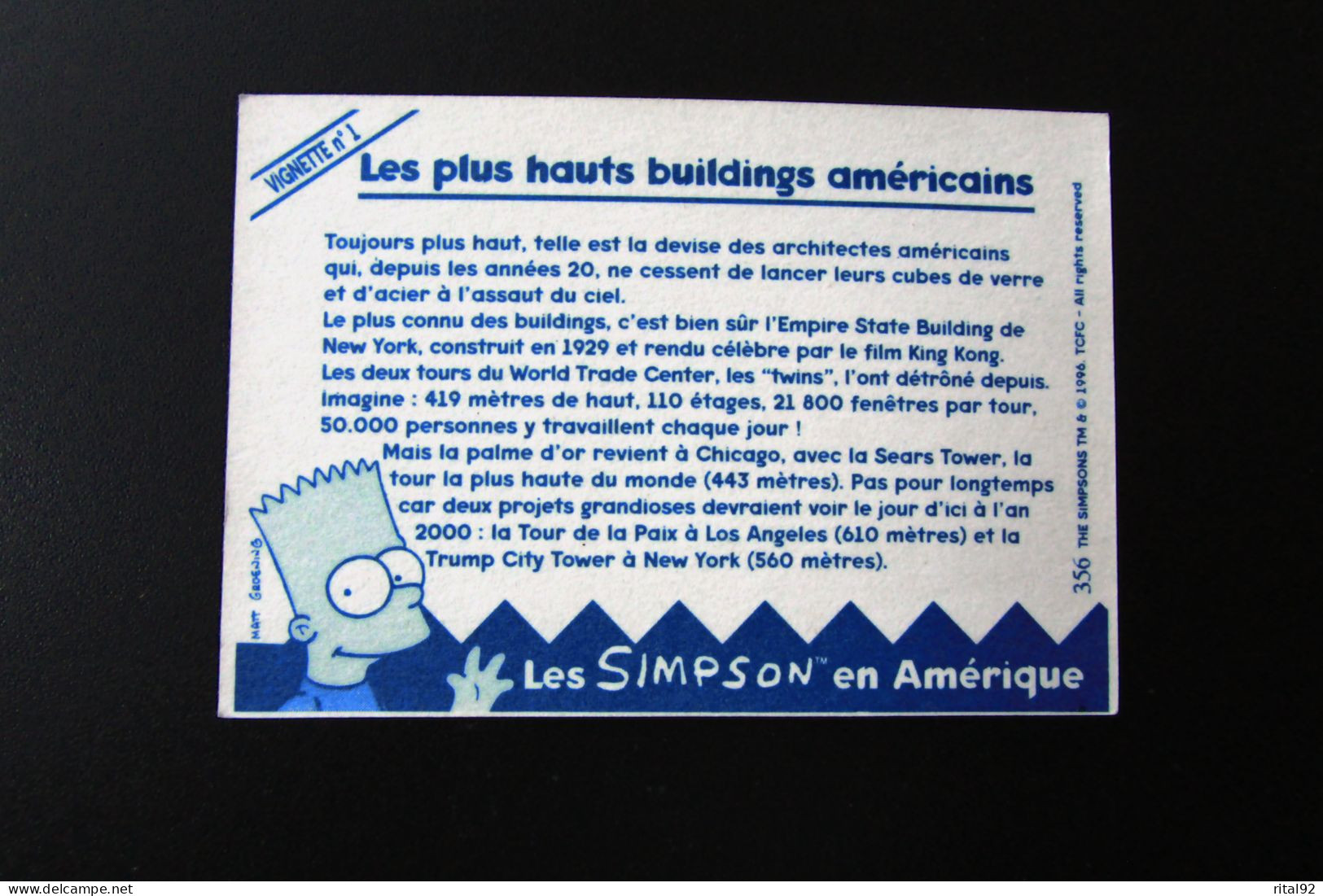 Autocollant "LA VACHE QUI RIT" Série : "LES SIMPSON En Amérique" - Stickers