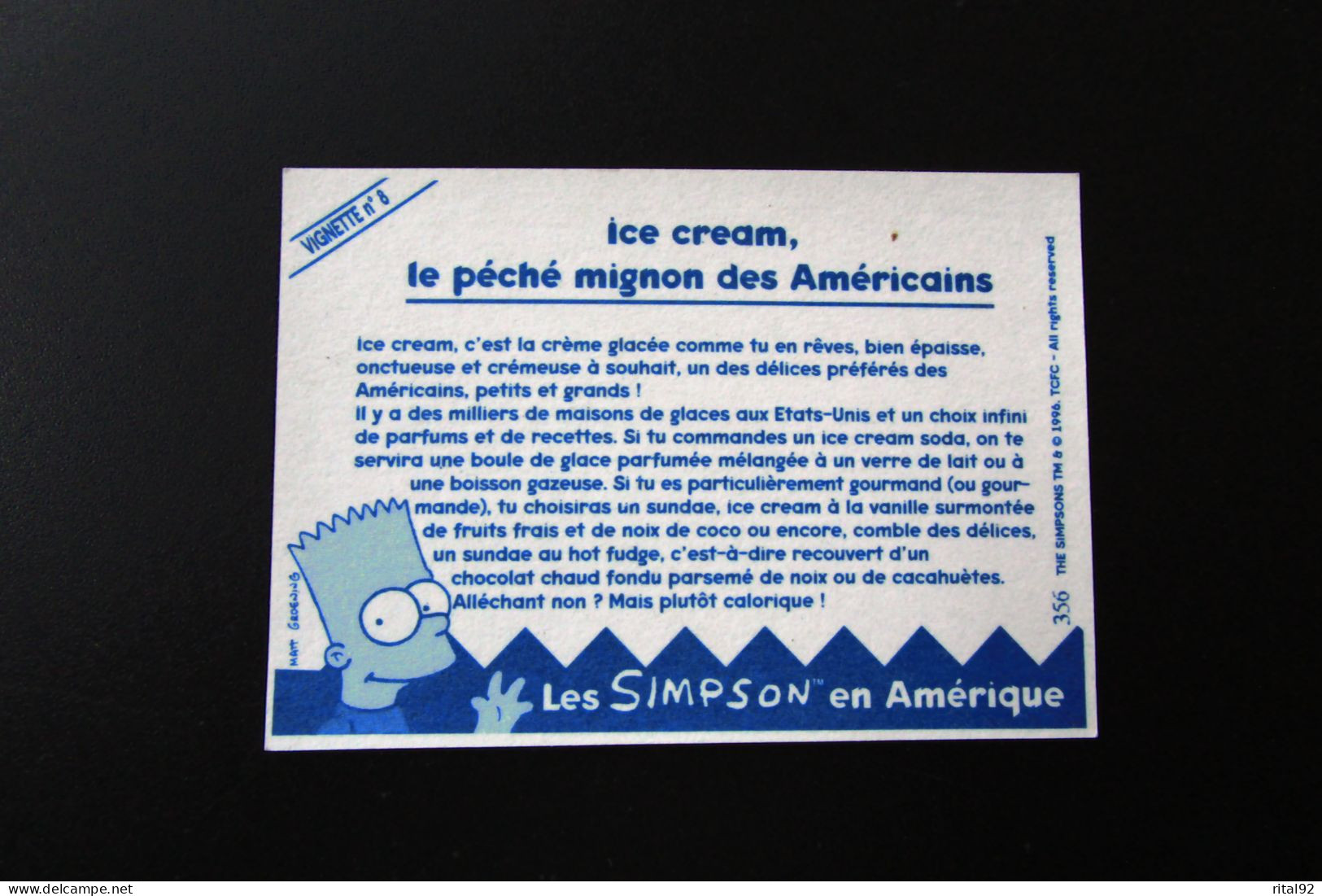 Autocollant "LA VACHE QUI RIT" Série : "LES SIMPSON En Amérique" - Adesivi