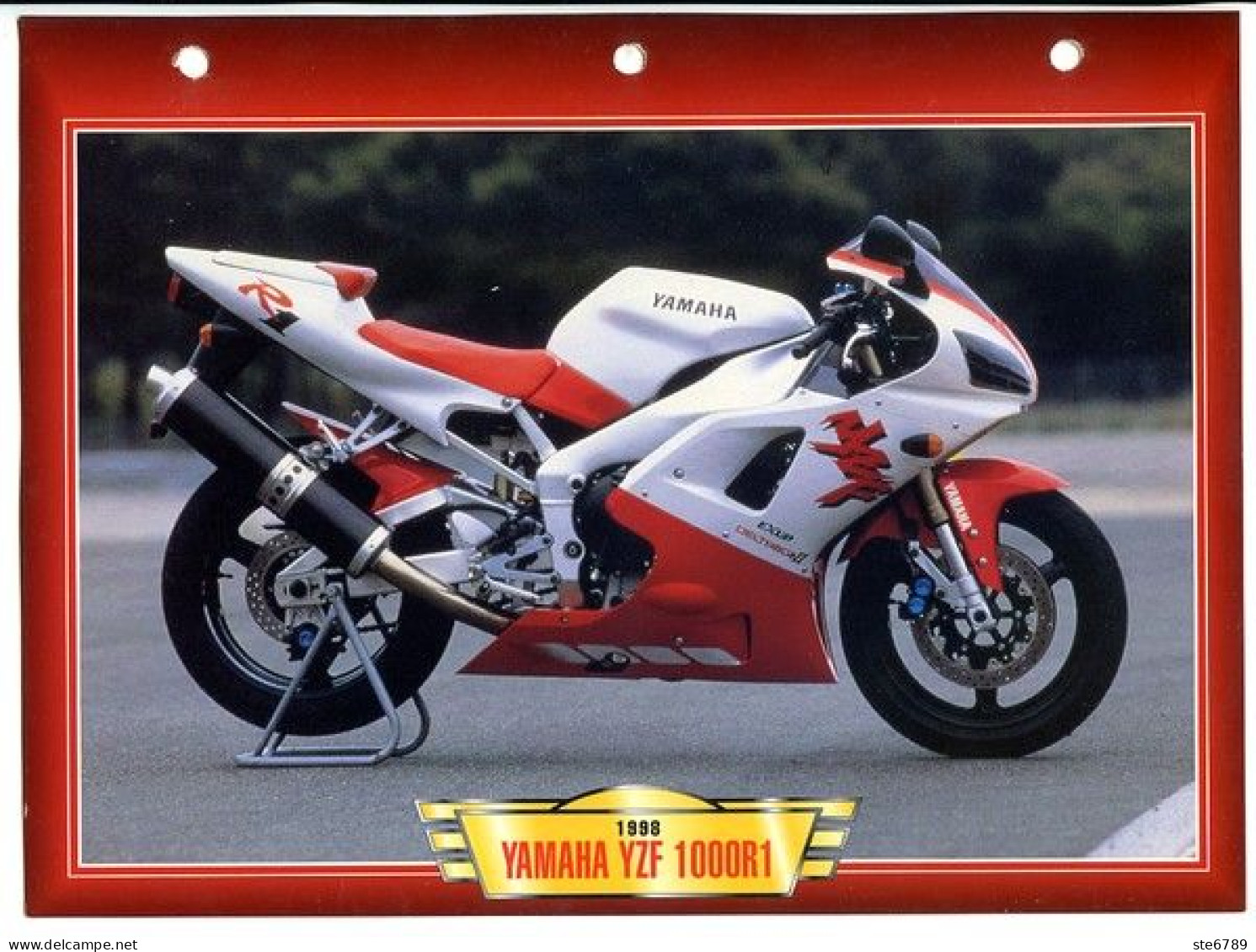 YAMAHA YZF 1000R1   1998  Technique  Illustrée Documentée  Motos Sportives Sport Fiche  Moto - Sport