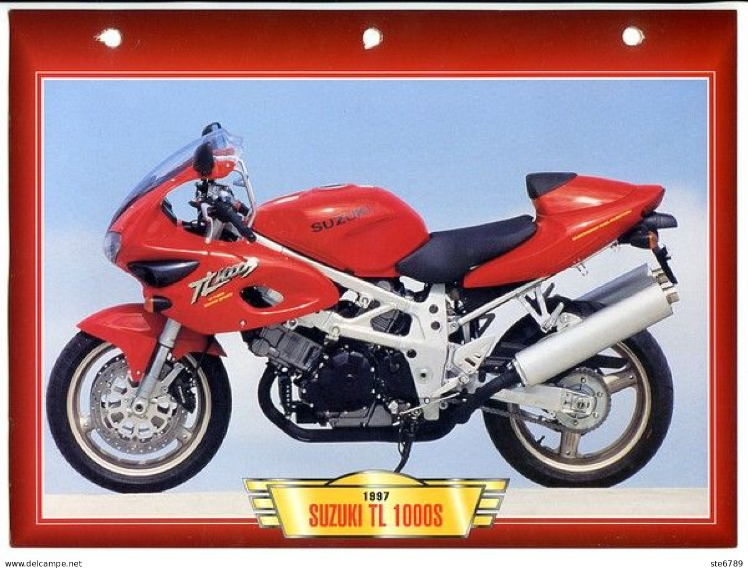 SUZUKI TL 1000S  1997  Technique  Illustrée Documentée  Motos Sportives Sport Fiche  Moto - Deportes
