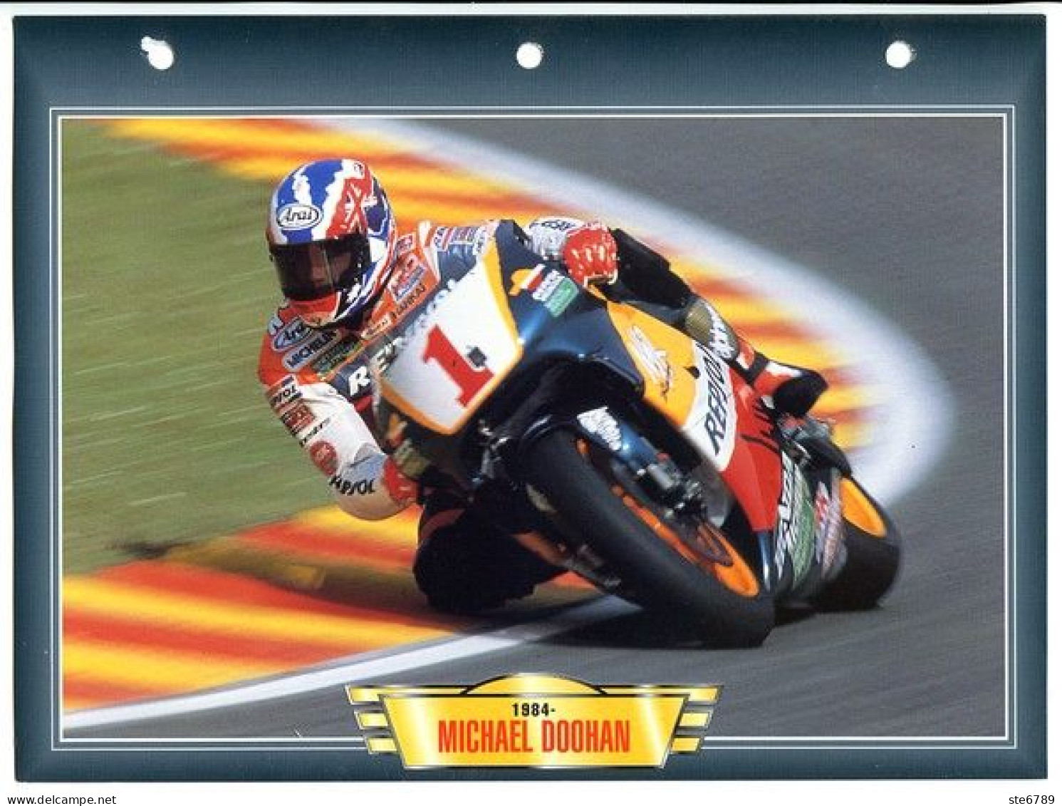 MICHAEL DOOHAN   Pilote  Technique  Illustrée Documentée  Motos Courses Competition Sport Fiche  Moto - Sports