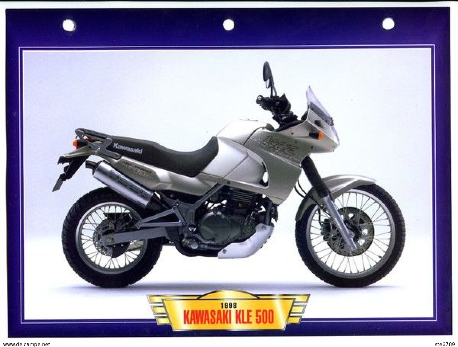 KAWASAKI KLE 500 1998  Technique  Illustrée Documentée  Motos Tout Terrain Sport Fiche  Moto - Sports