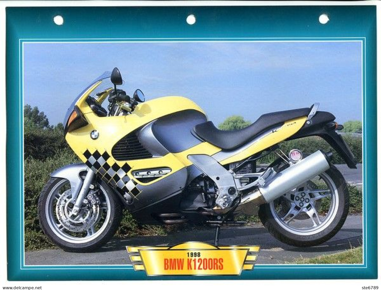 BMW K1200RS  1998  Technique  Illustrée Documentée  Motos De Route Routieres Fiche  Moto - Sports