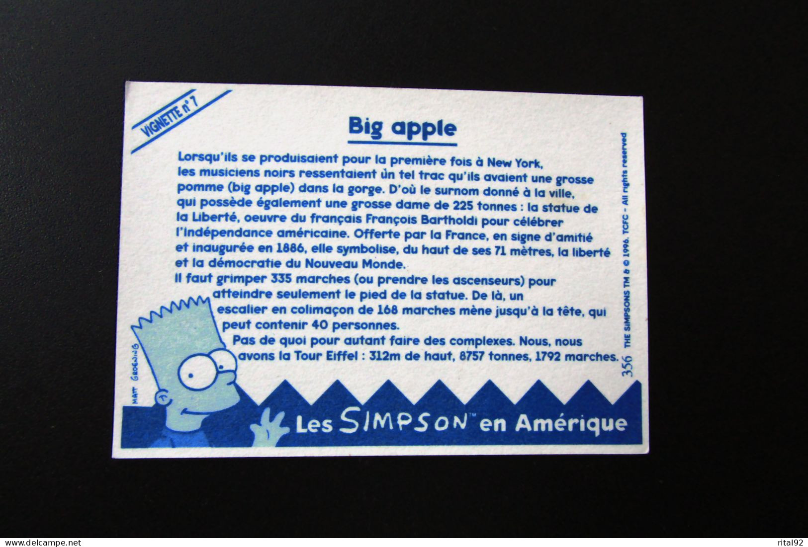 Autocollant "LA VACHE QUI RIT" Série : "LES SIMPSON En Amérique" - Stickers