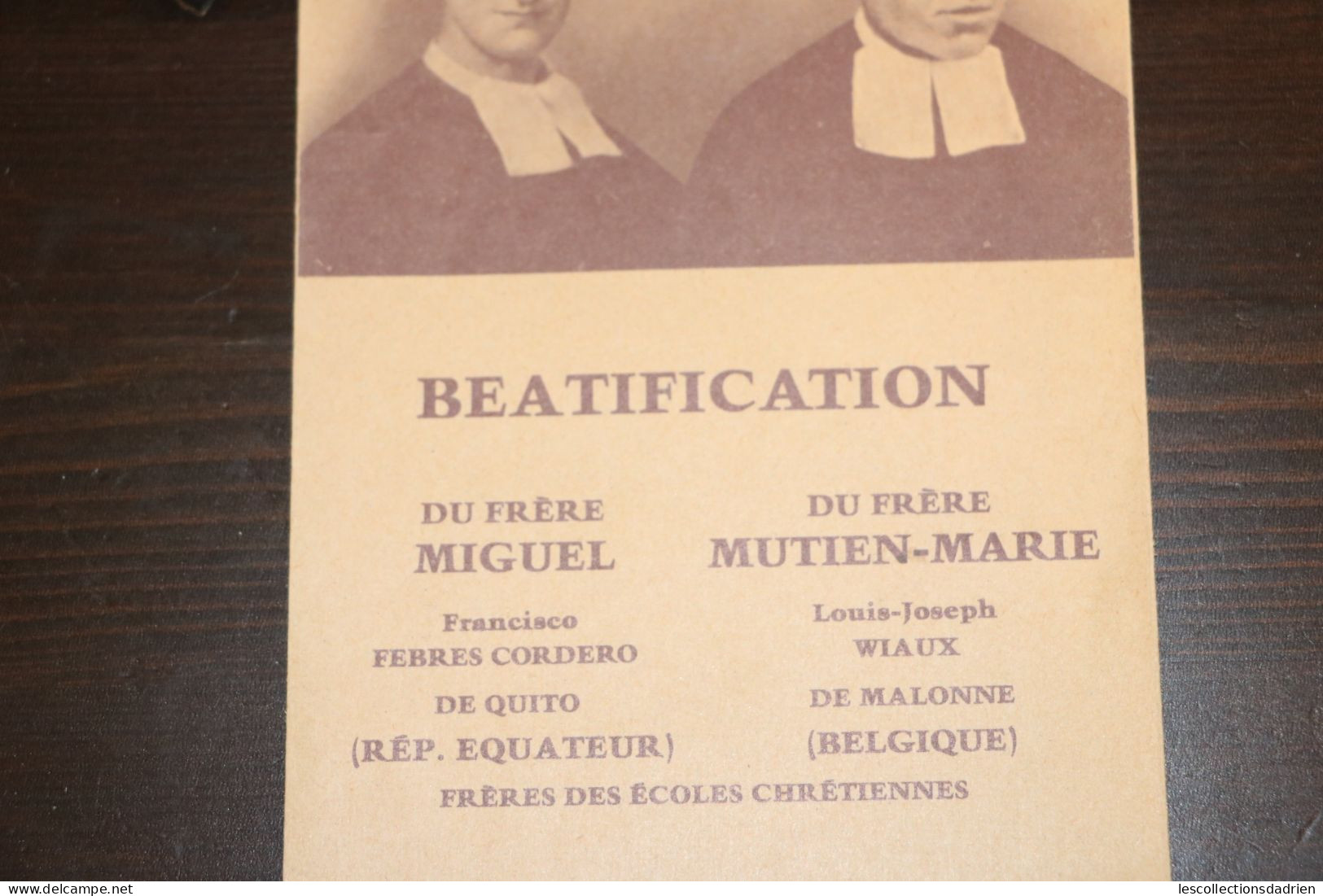 Image Religieuse - Feuillet Beatification De Frère Miguel Et Mutien Marie  - Holy Card - Images Religieuses