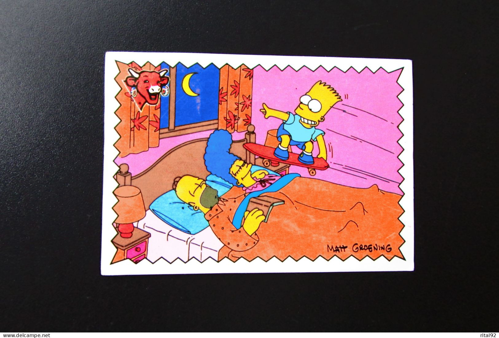 Autocollant "LA VACHE QUI RIT" Série : "LES SIMPSON En Amérique" - Stickers