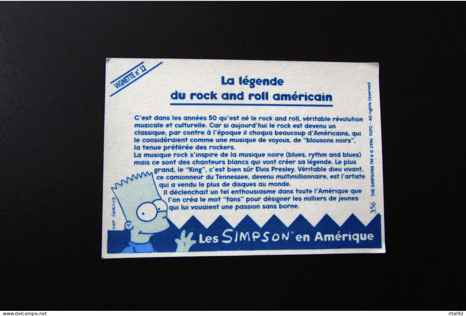 Autocollant "LA VACHE QUI RIT" Série : "LES SIMPSON En Amérique" - Aufkleber