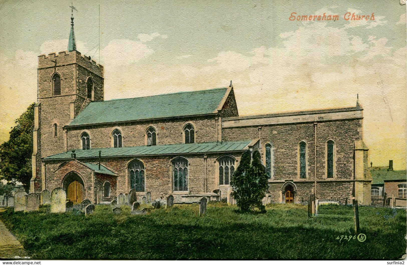 SUFFOLK - SOMERSHAM CHURCH 1909  Suf511 - Autres & Non Classés