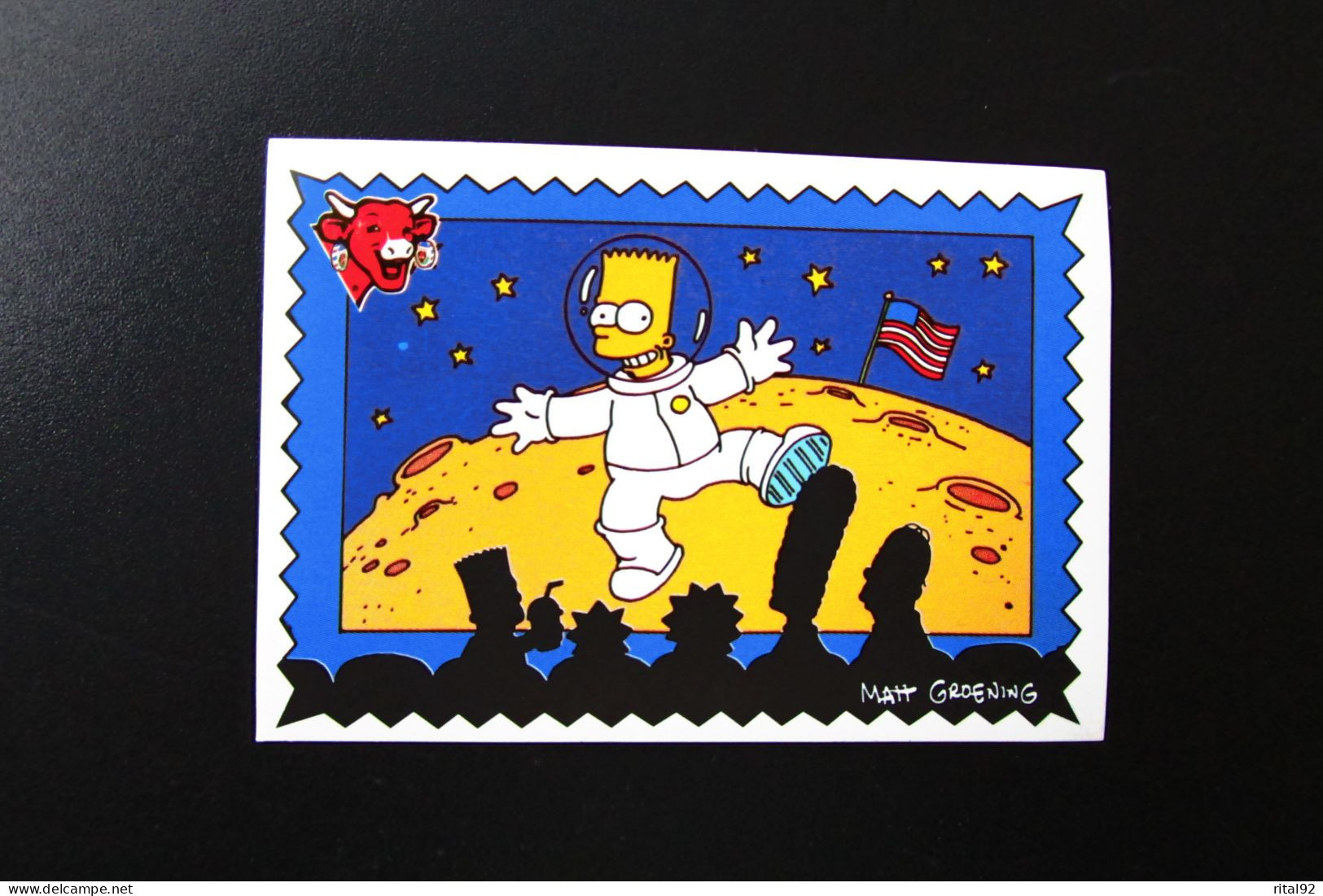 Autocollant "LA VACHE QUI RIT" Série : "LES SIMPSON En Amérique" - Stickers