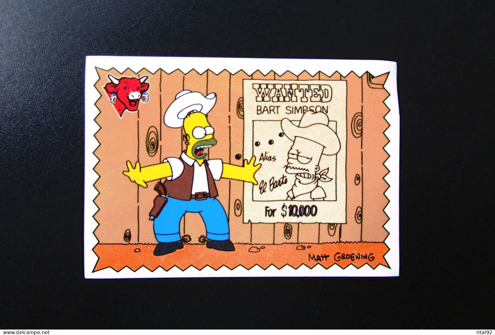 Autocollant "LA VACHE QUI RIT" Série : "LES SIMPSON En Amérique" - Stickers