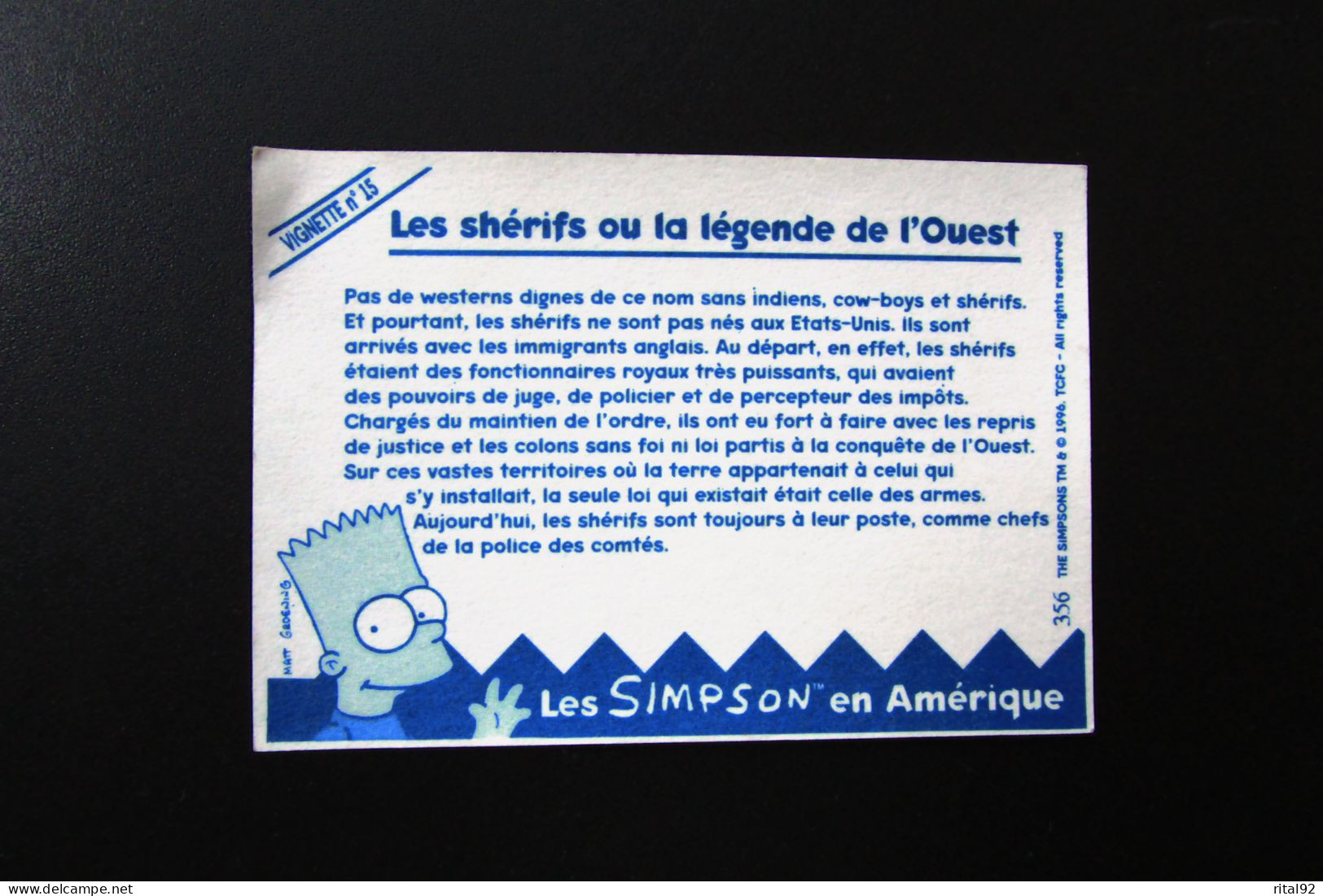 Autocollant "LA VACHE QUI RIT" Série : "LES SIMPSON En Amérique" - Stickers