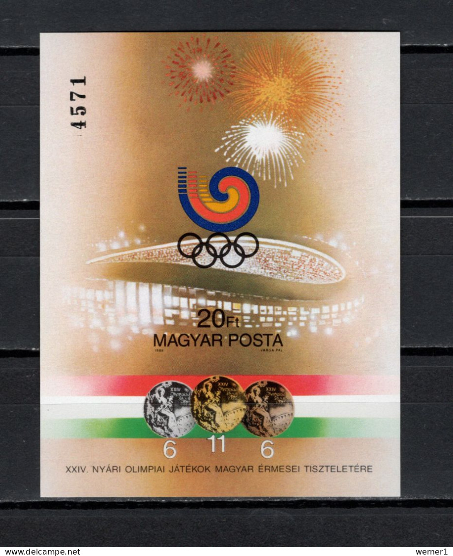 Hungary 1988 Olympic Games Seoul, S/s Imperf. MNH -scarce- - Verano 1988: Seúl