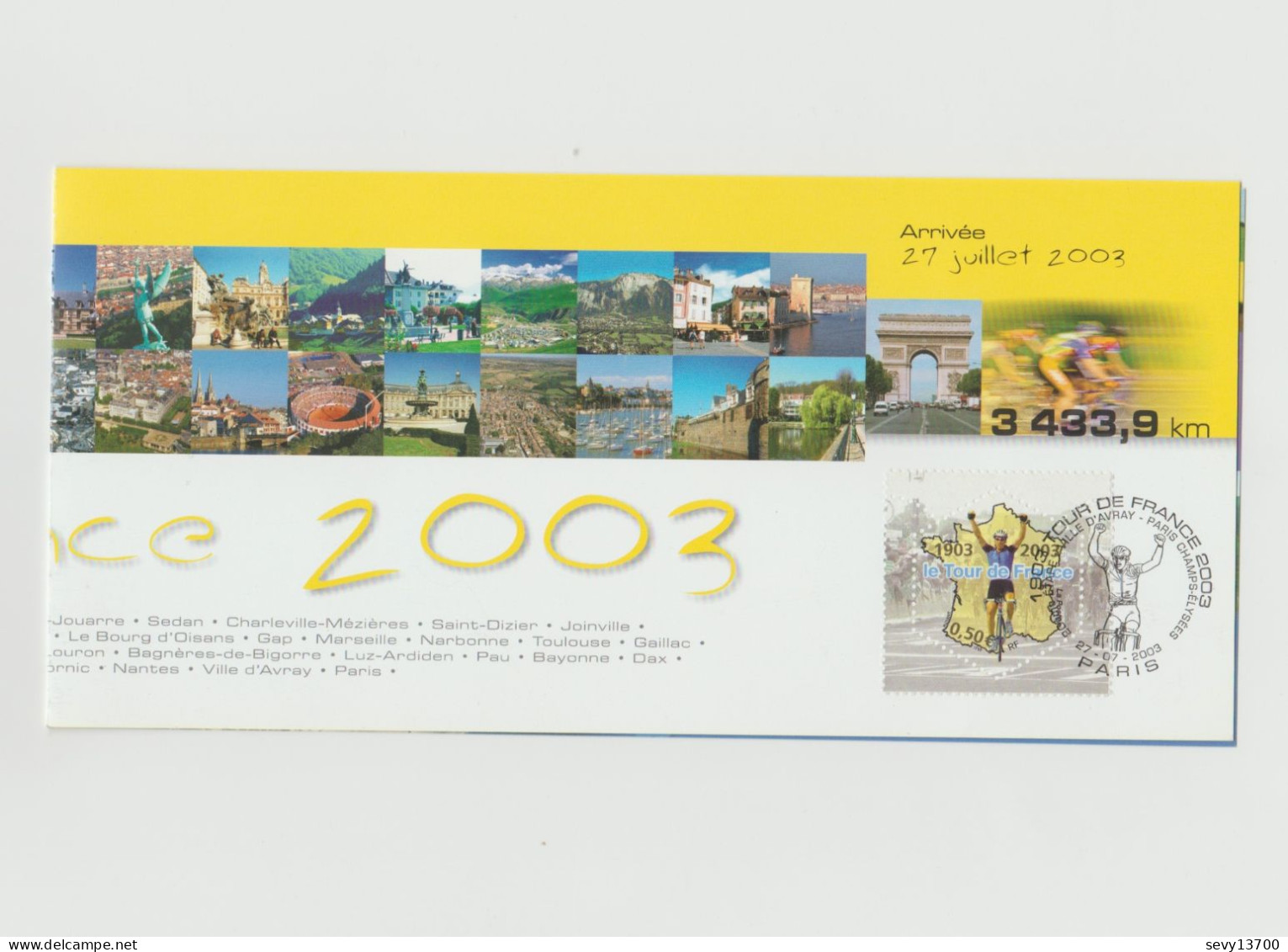 France 2003 Souvenir Philatélique 100ème Edition Du Tour De France 1903 2003 - Souvenir Blokken