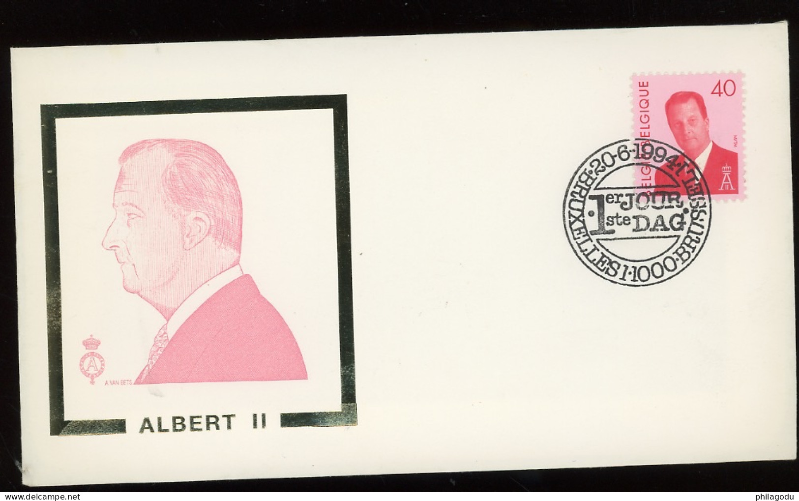 FDC 40 F Roi Albert II - 1993-2013 Koning Albert II (MVTM)