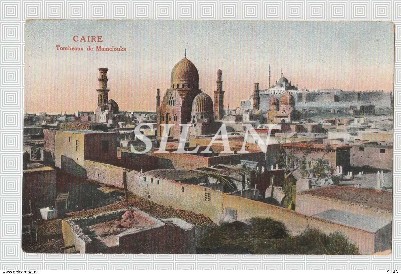 Postal Antigua De Egipto, El Cairo. Pirámides, Desierto, Río Nilo/Ancient Postcard From Egypt, Cairo. Pyramids, Desert, - Le Caire