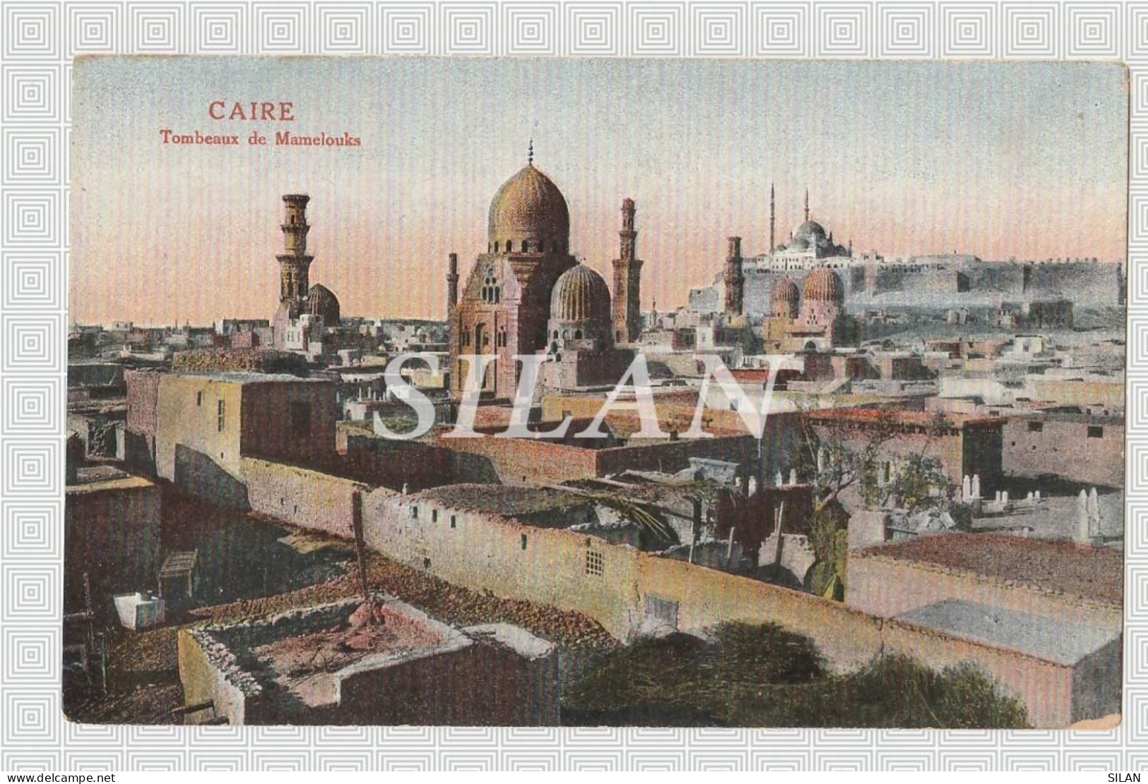Postal Antigua De Egipto, El Cairo. Pirámides, Desierto, Río Nilo/Ancient Postcard From Egypt, Cairo. Pyramids, Desert, - Cairo