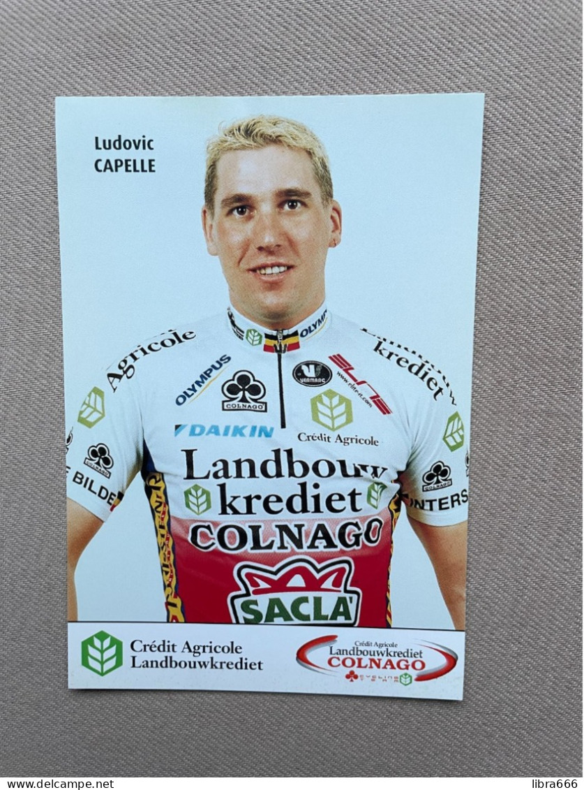 Fotokaart - CAPELLE Ludovic / Landbouwkrediet-Colnago - Cyclisme