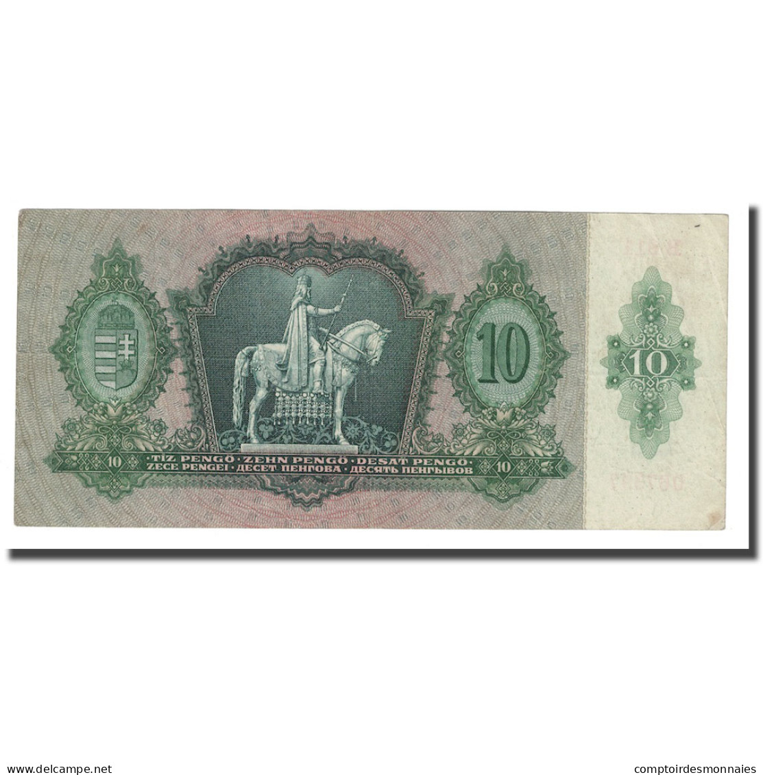 Billet, Hongrie, 10 Pengö, 1936, 1936-12-22, KM:100, TTB+ - Hongarije