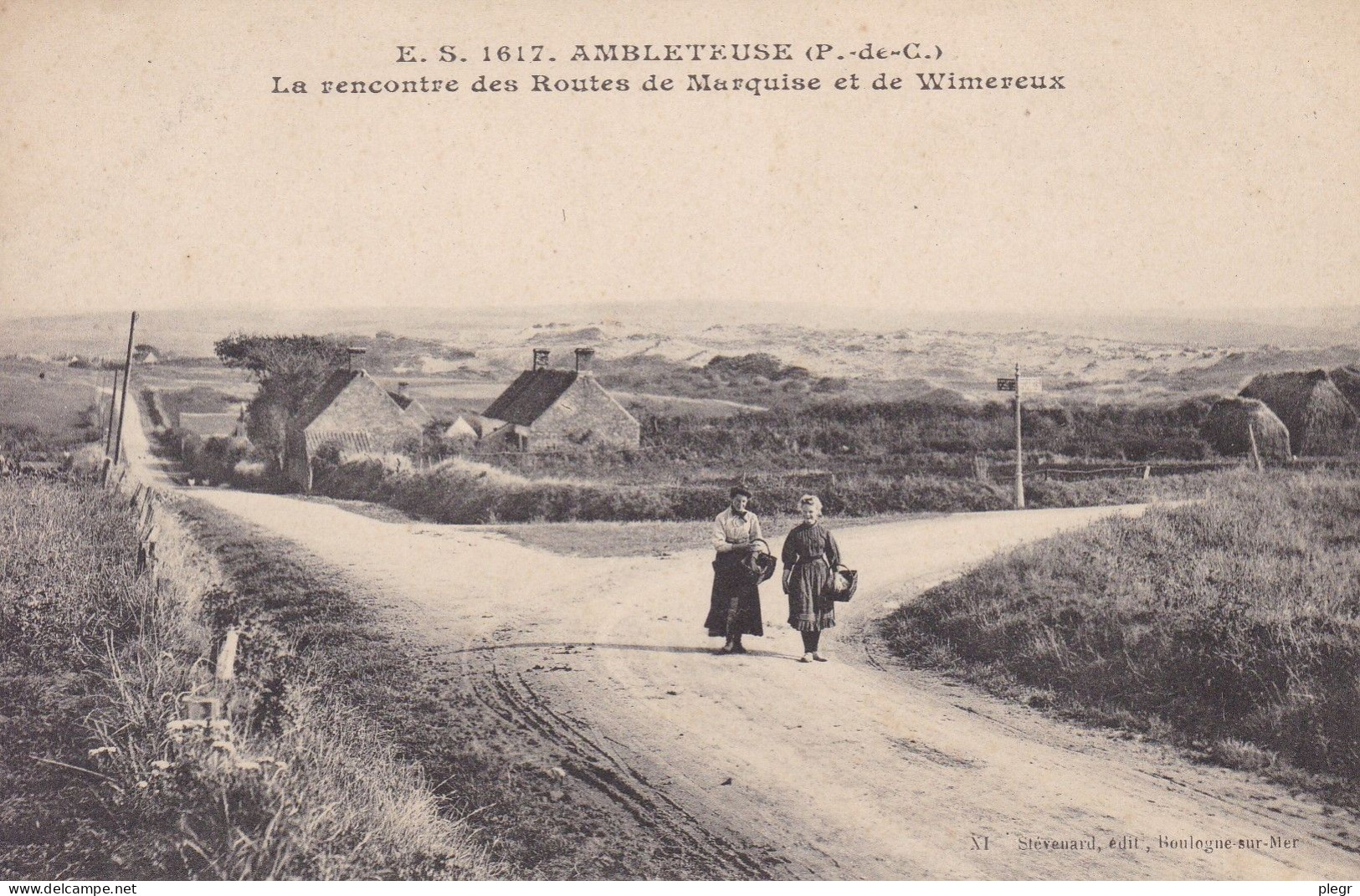 5-62025 01 01 - AMBLETEUSE - LA RENCONTRE DES ROUTES DE MARQUISE ET DE WIMEREUX - Marquise