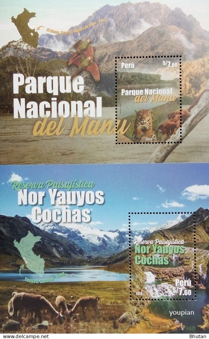 Peru 2023, National Parks, Two MNH S/S - Peru