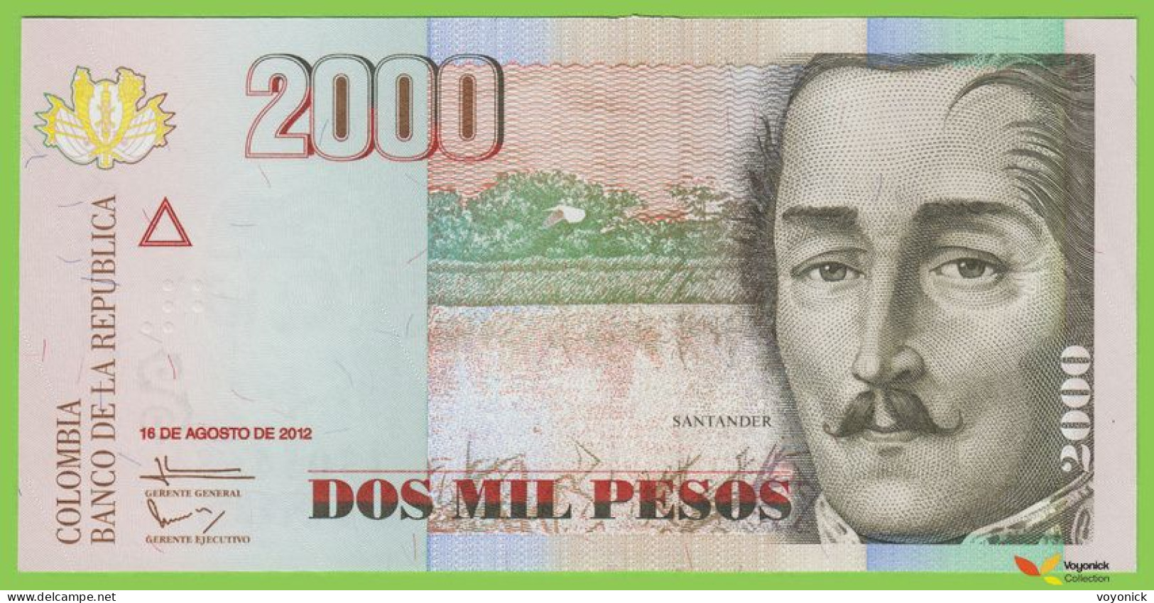 Voyo COLOMBIA 2000 Pesos 2012(2013) P457t B988r UNC - Kolumbien