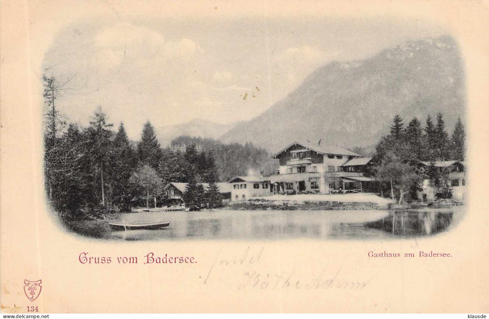 Gruss Vom Badersee Gel.1899 AKS - Garmisch-Partenkirchen