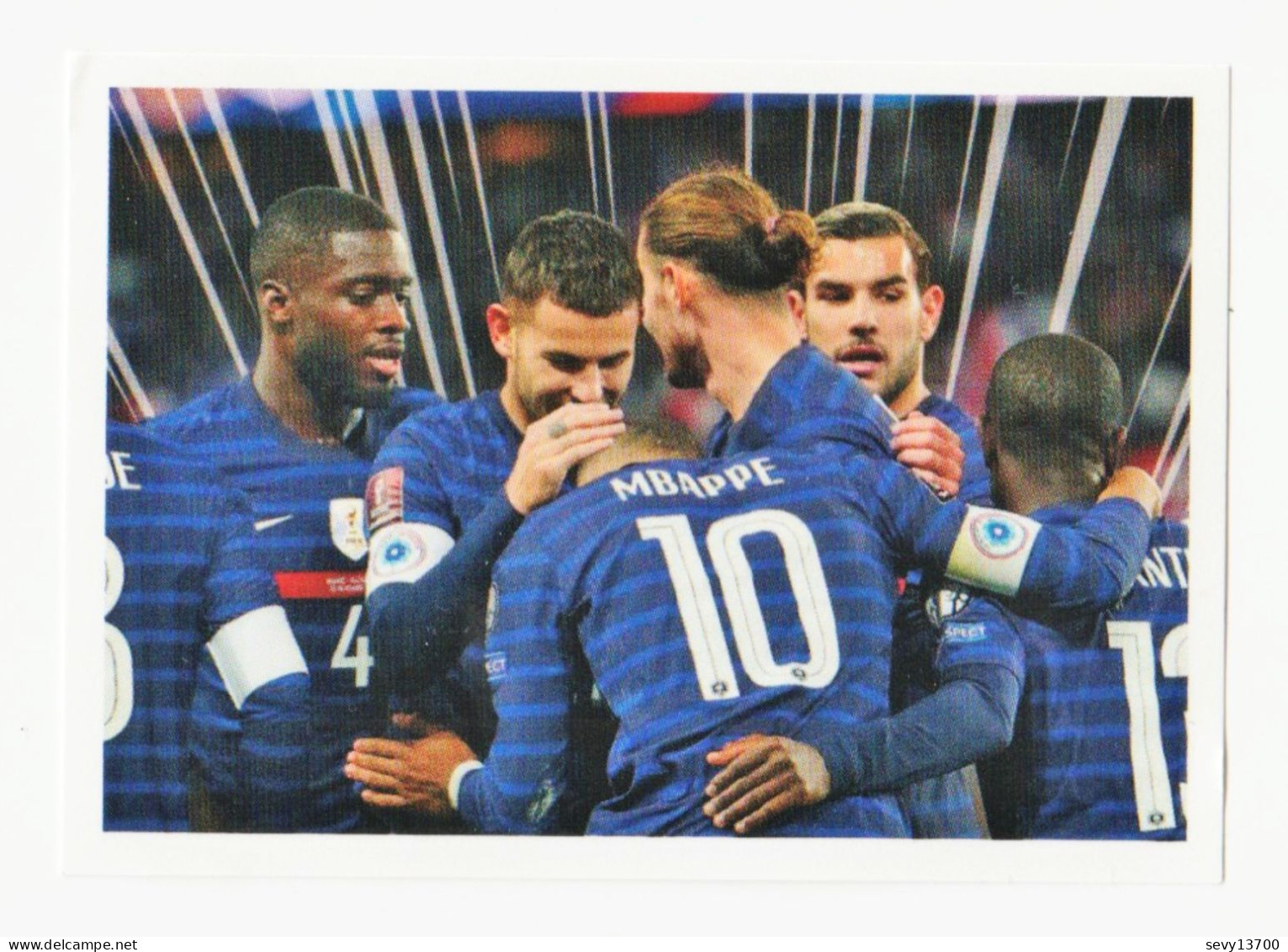 Foot Ball - 7 stickers Panini Mbappé Au plus près des bleus 2022 Maillot magnet LLoris et Pogba