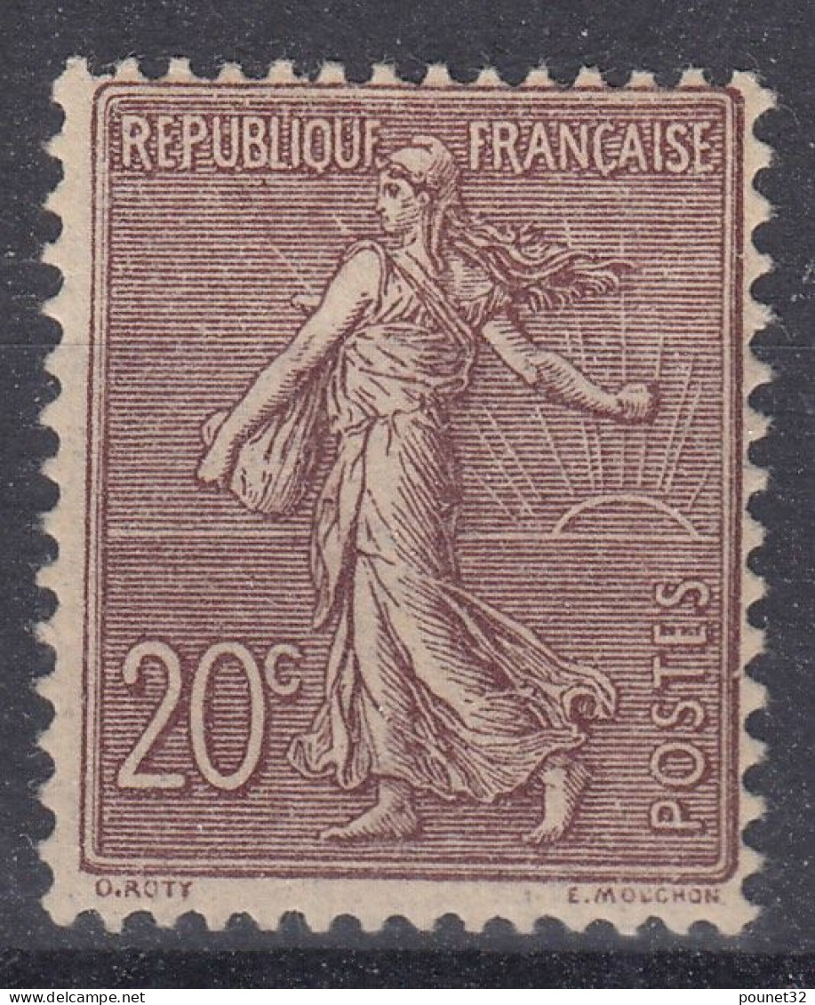 TIMBRE FRANCE SEMEUSE LIGNEE N° 131 NEUVE * GOMME TRACE DE CHARNIERE - COTE 75 € - 1903-60 Semeuse Lignée