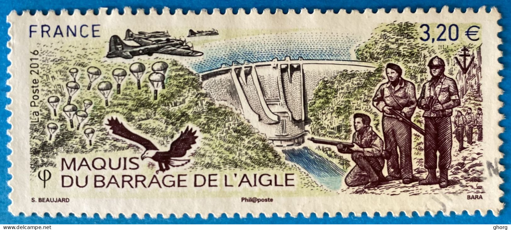 France 2016 : Maquis Du Barage De L'aigle N° 5078 Oblitéré - Oblitérés