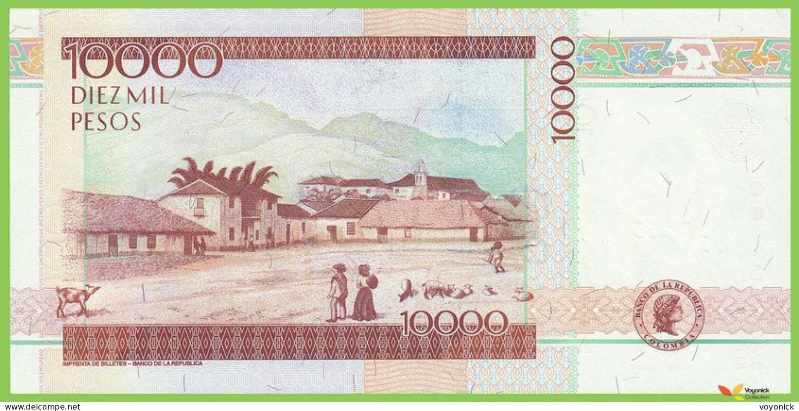 Voyo COLOMBIA 10000 Pesos 2014(2017) P453y B990y UNC - Colombie