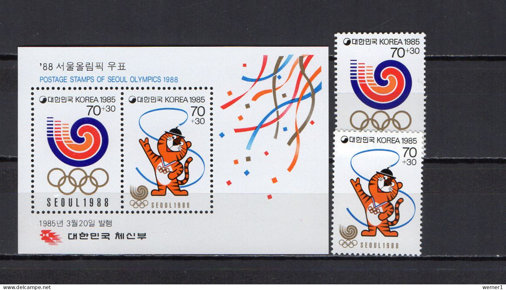 South Korea 1985 Olympic Games Seoul Set Of 2 + S/s MNH - Zomer 1988: Seoel