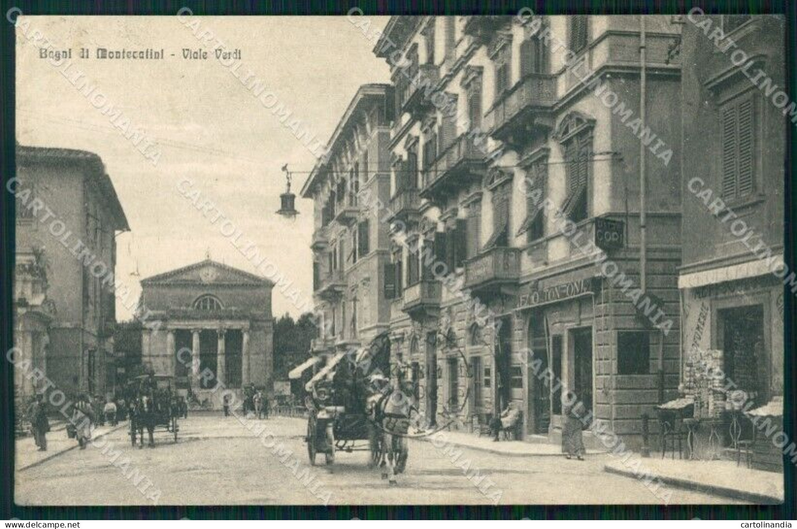 Pistoia Montecatini Viale Verdi Carrozza Cartolina WX2413 - Pistoia