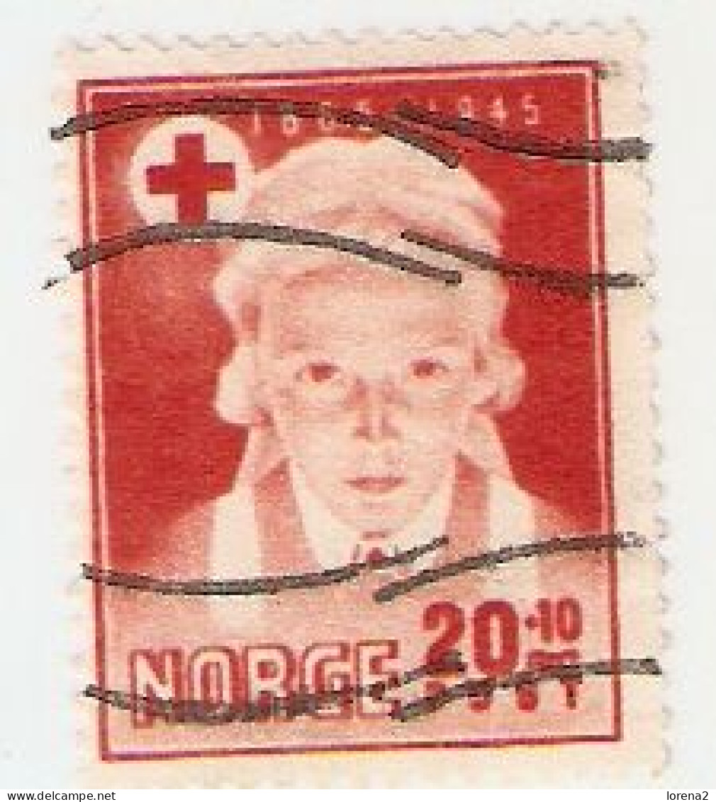 Sello Usado Noruega. Yvert Nº 276. Cruz Roja. 2noruega-276u - Andere & Zonder Classificatie