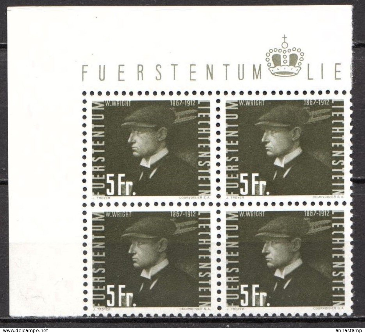 Liechtenstein MNH Stamp In A Block Of 4 Stamps - Otros & Sin Clasificación