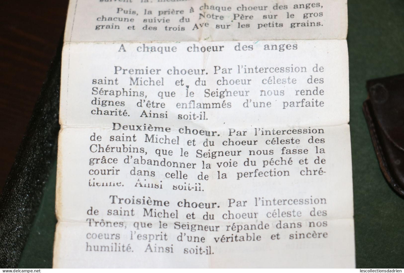 Pochette Avec Prière Chapelet De Saint Michel Comment Le Réciter - Payer - Godsdienst & Esoterisme