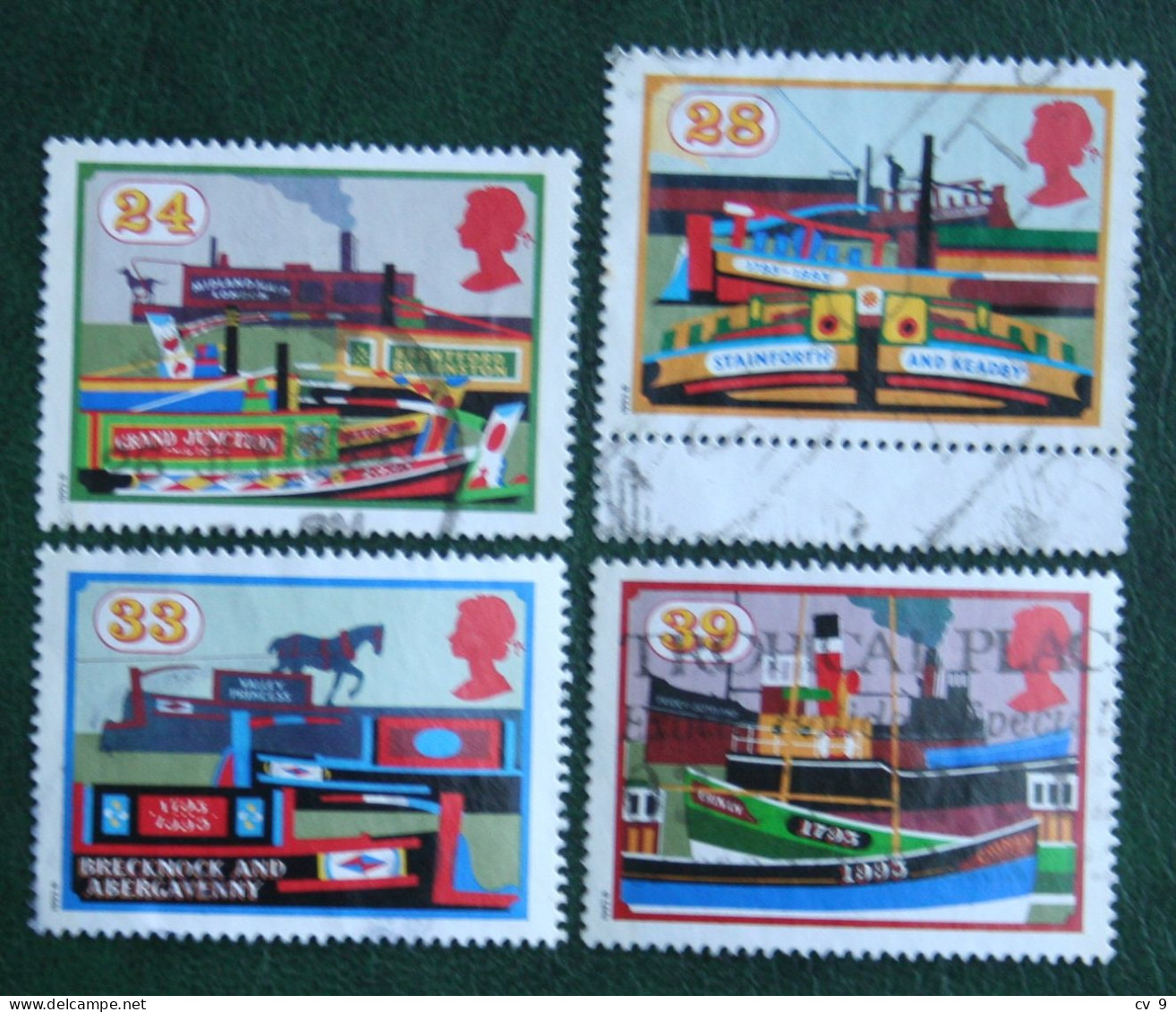 INLAND WATERWAYS Boat Shiff (Mi 1459-1462) 1993 Used Gebruikt Oblitere ENGLAND GRANDE-BRETAGNE GB GREAT BRITAIN - Used Stamps
