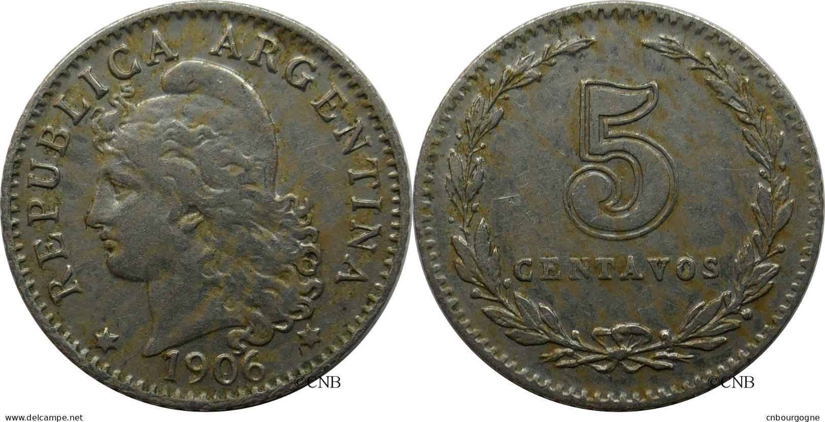 Argentine - République - 5 Centavos 1906 - TTB/XF40 - Mon4937 - Argentina