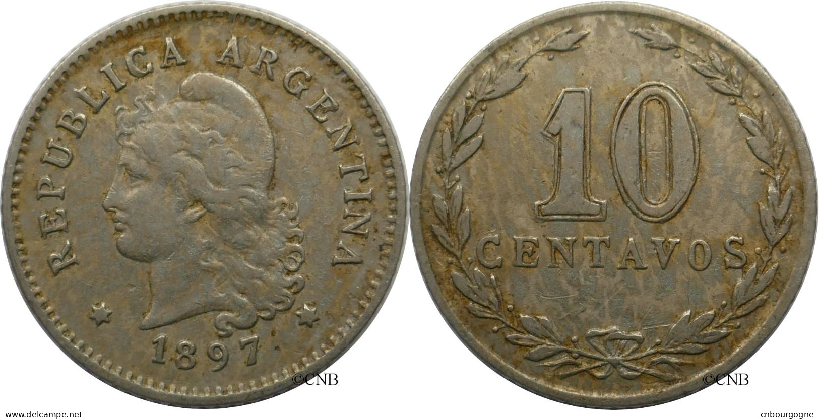 Argentine - République - 10 Centavos 1897 - TTB/XF45 - Mon6026 - Argentine