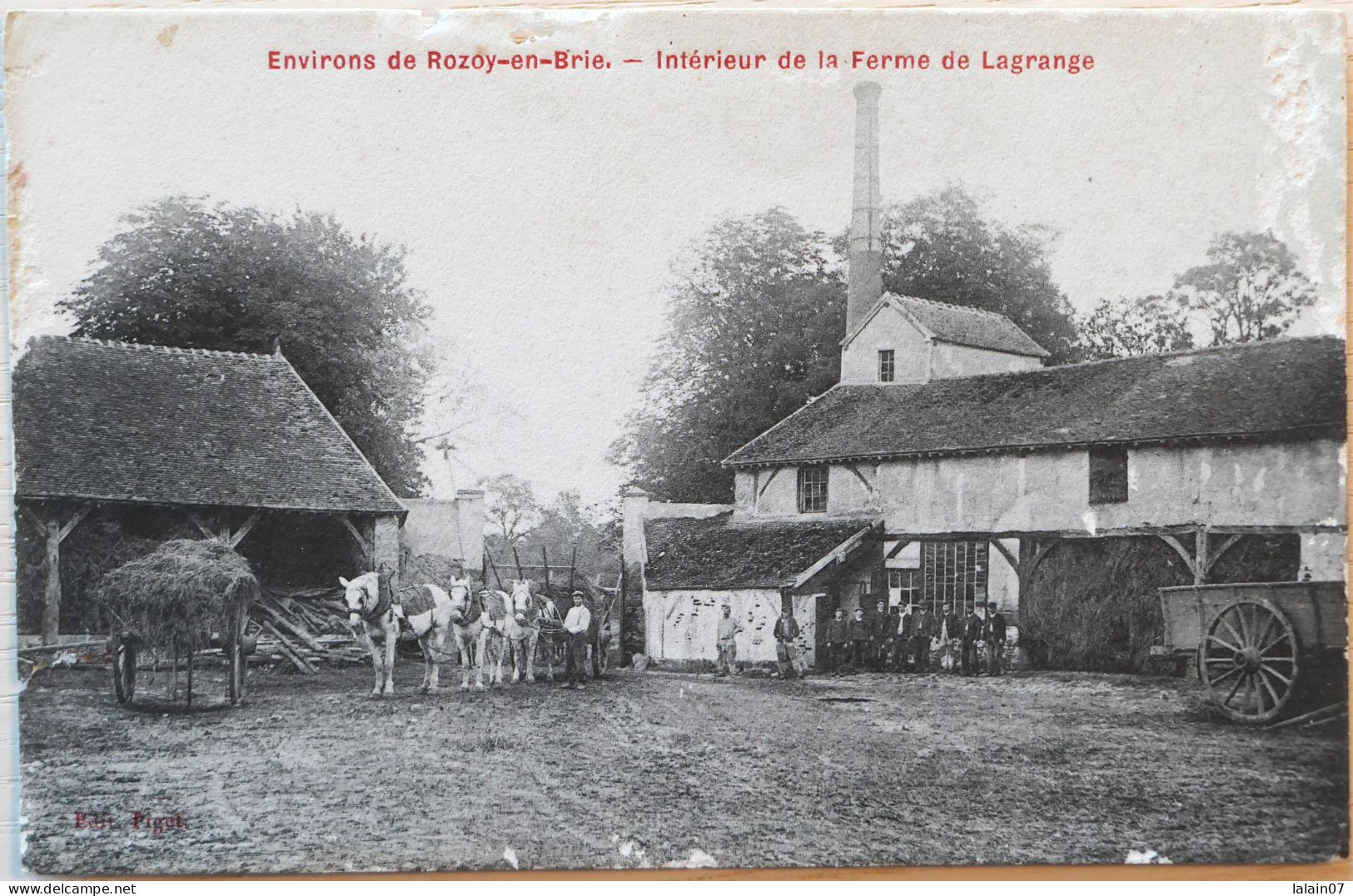 C. P. A. : 77 : Environs De ROZOY EN BRIE : Intérieur De La Ferme De Lagrange, Animé - Rozay En Brie