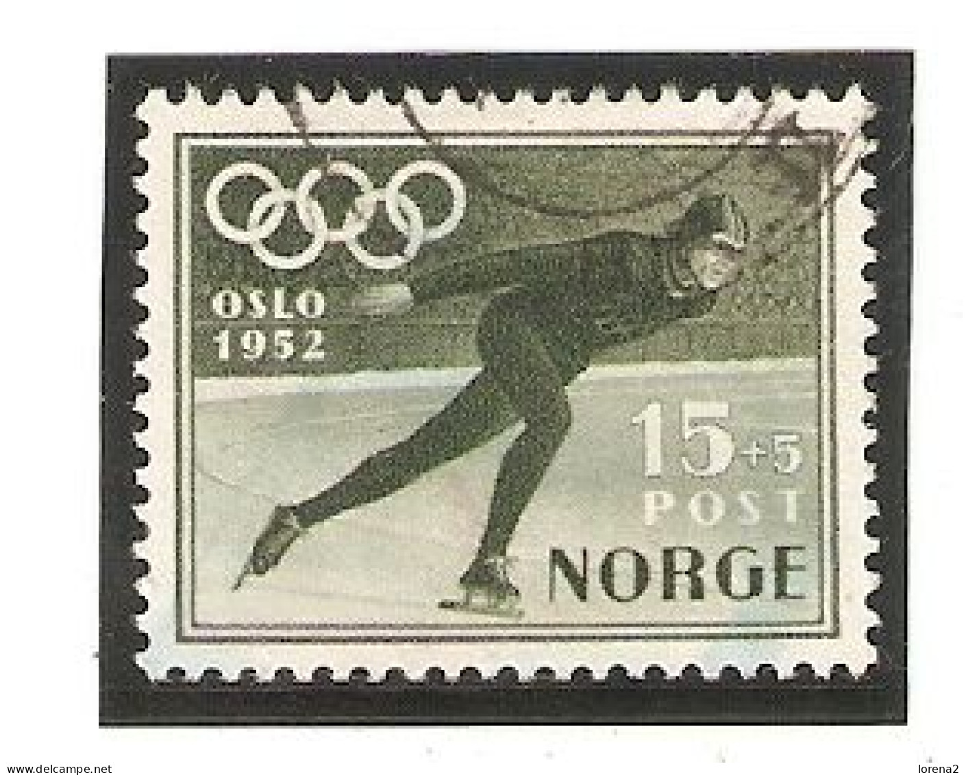 Sello Usado Noruega. Yvert Nº 337. J.J.O.O. Oslo 1952. 2noruega-337u - Autres & Non Classés