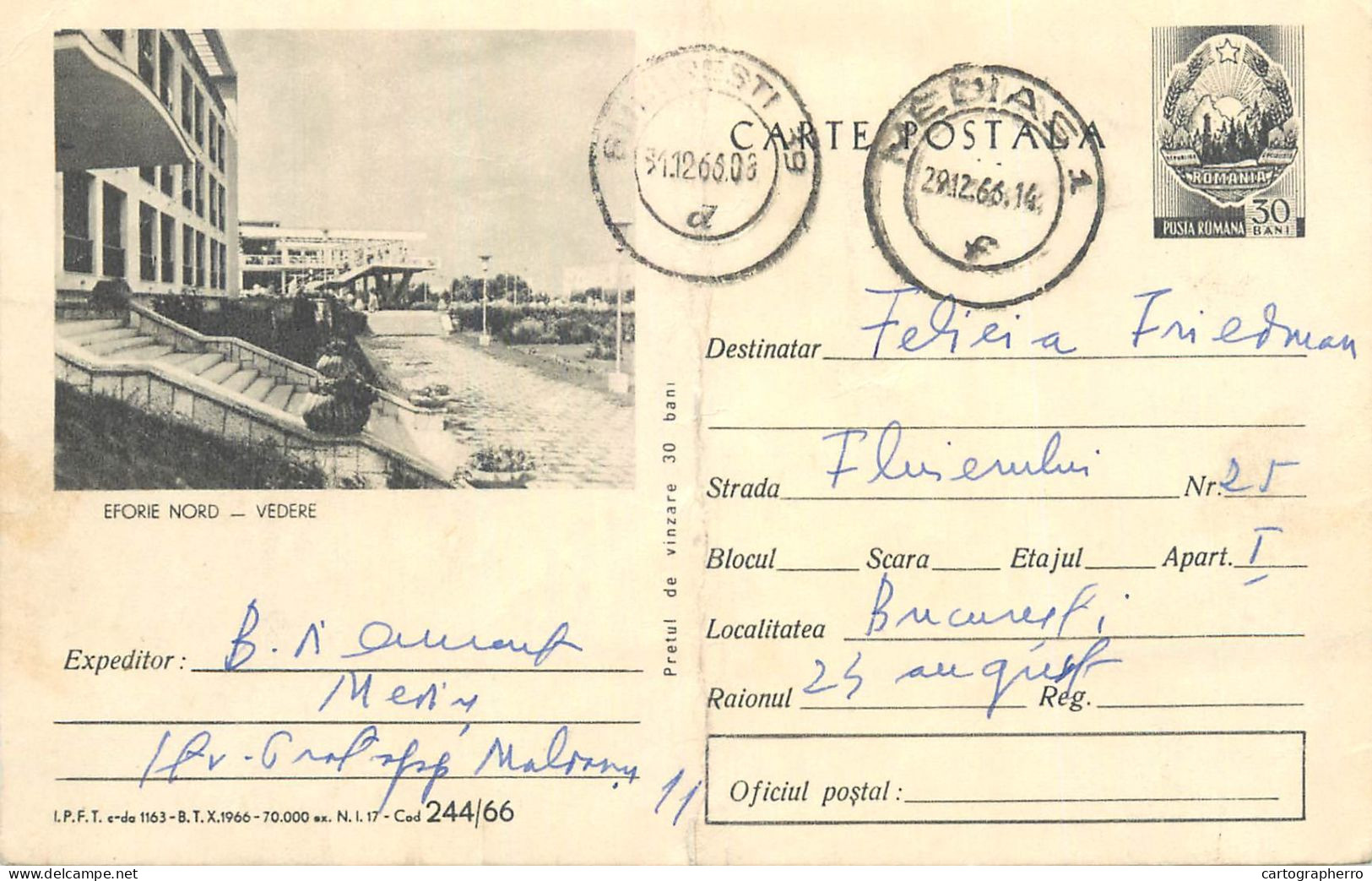 Postal Stationery Postcard Romania Eforie Nord - Romania