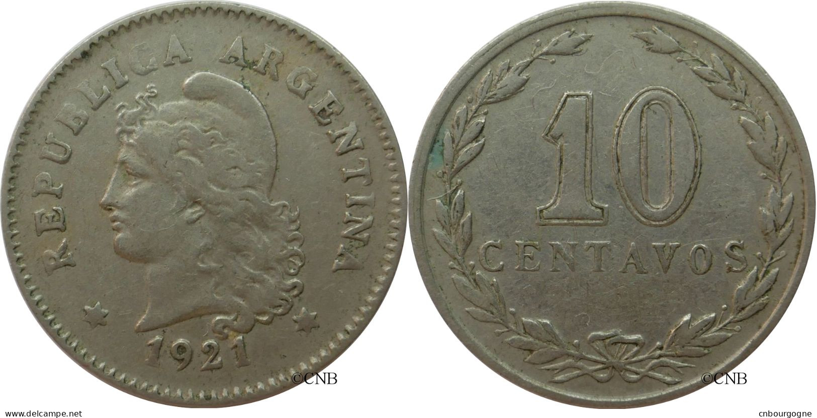 Argentine - République - 10 Centavos 1921 - TTB/XF40 - Mon5251 - Argentina