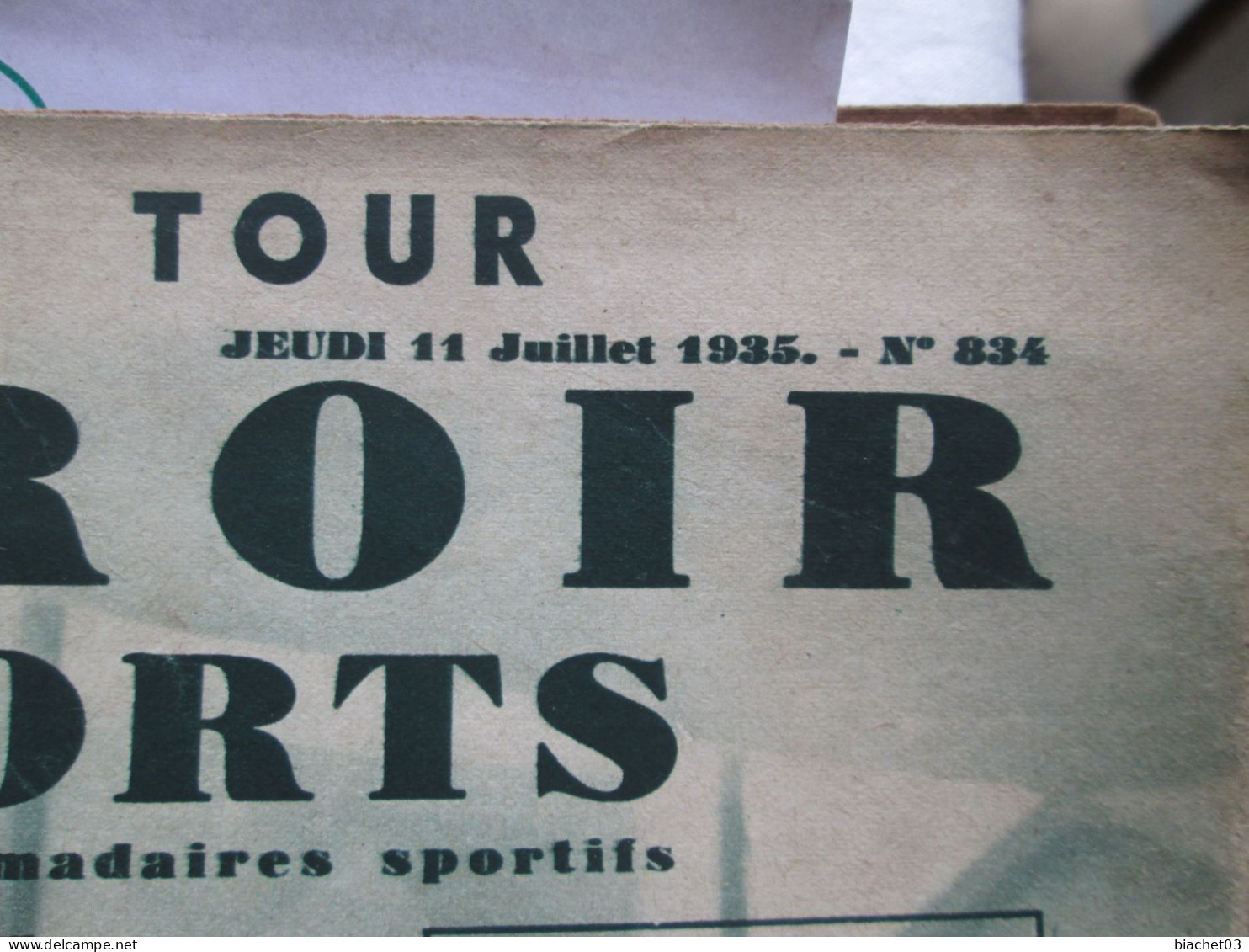 LE MIROIR DES SPORTS  N°834  1935 - Sport