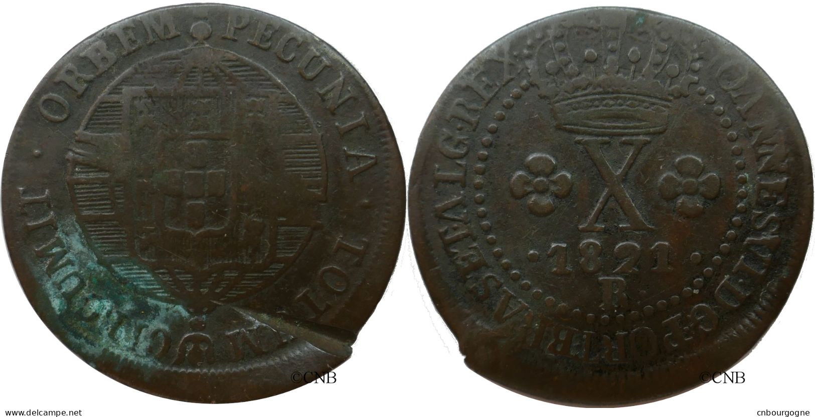 Brésil - Colonie Portugaise - João VI - 10 Reis 1821/0 R - TB Mais Choc Important - Mon5252 - Brasil