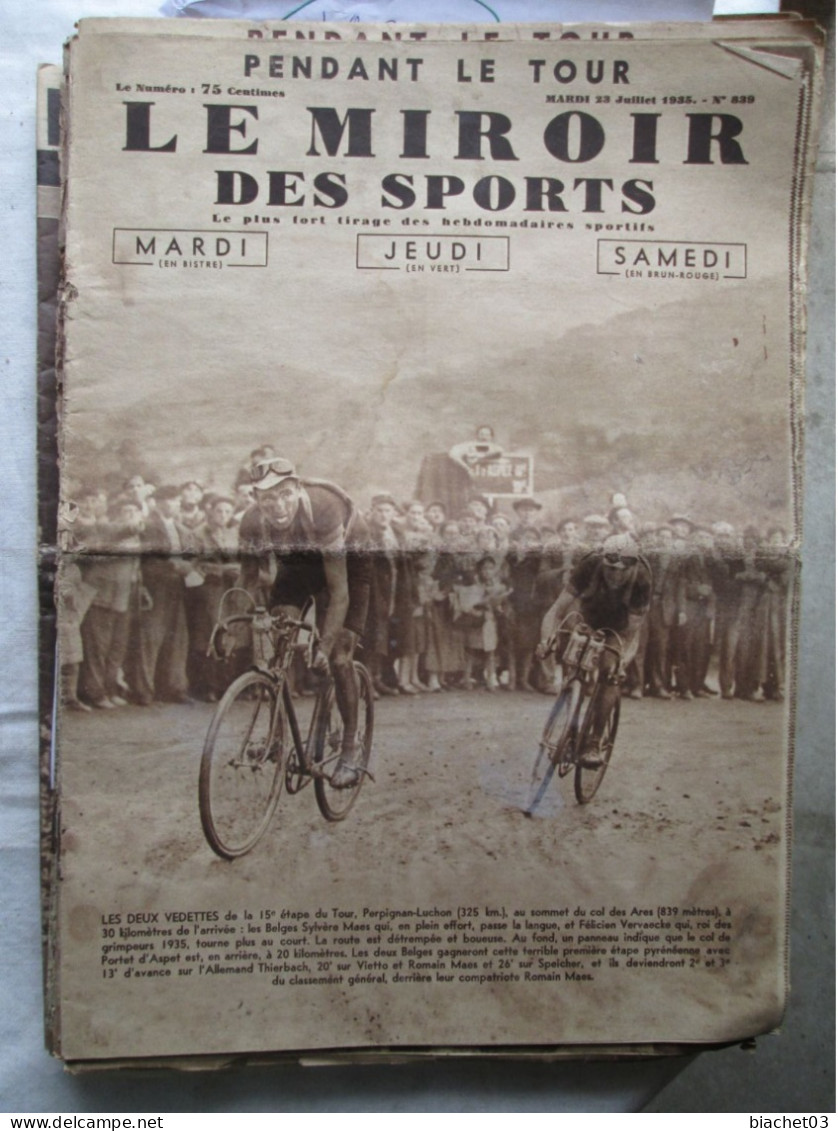 LE MIROIR DES SPORTS  N°839  1935 - Sport