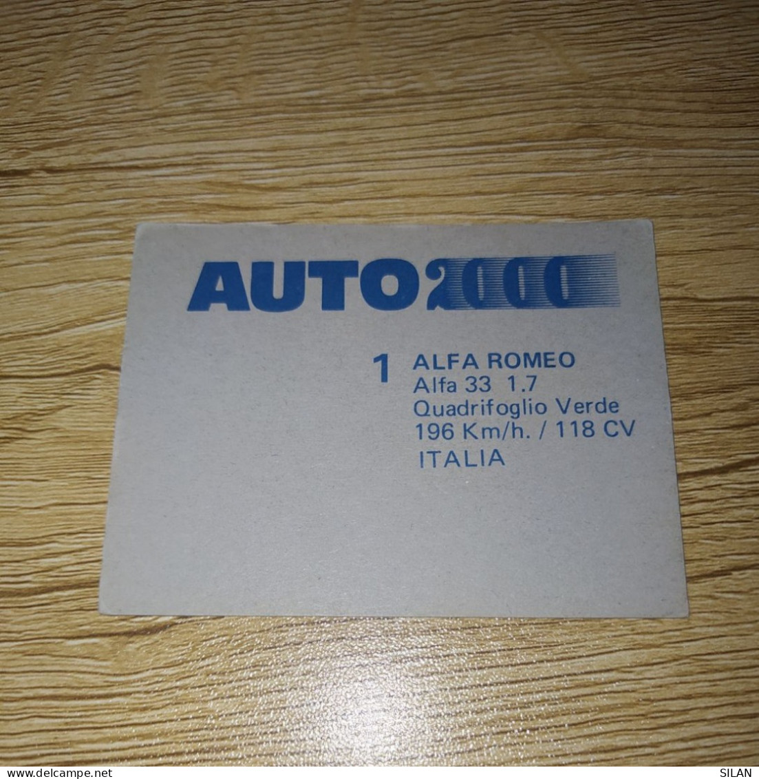 Cromo Año 1988 Auto 2000 Alfa Romeo - Auto's