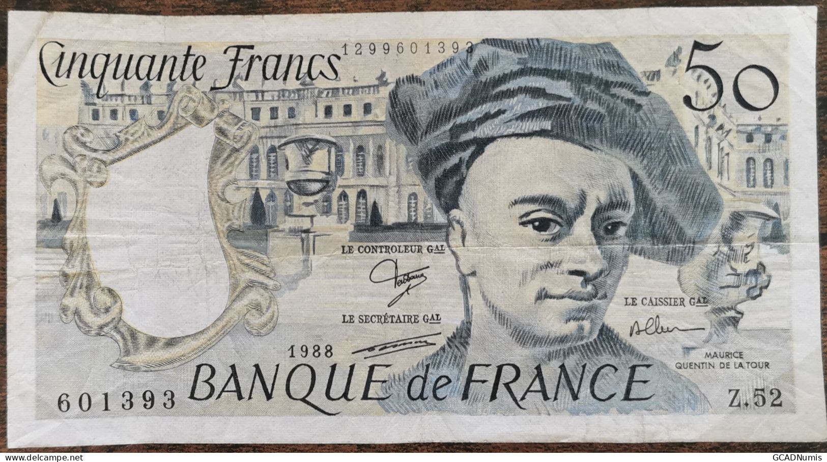 Billet 50 Francs QUENTIN DE LA TOUR 1988 France Z.52 - 50 F 1976-1992 ''Quentin De La Tour''